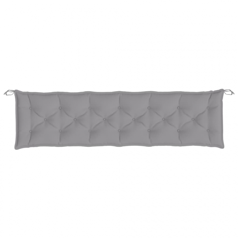 Gartenbank-Auflage Grau 200x50x7 cm Oxford-Gewebe