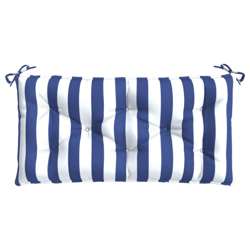 Gartenbank-Auflagen 2 Stk. Blau&Weiß Gestreift 100x50x7cm Stoff