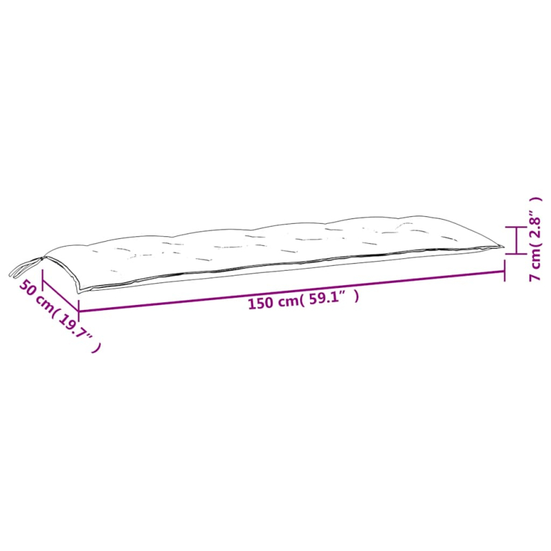 Gartenbank-Auflagen 2 Stk. Blau&Weiß Gestreift 150x50x7cm Stoff
