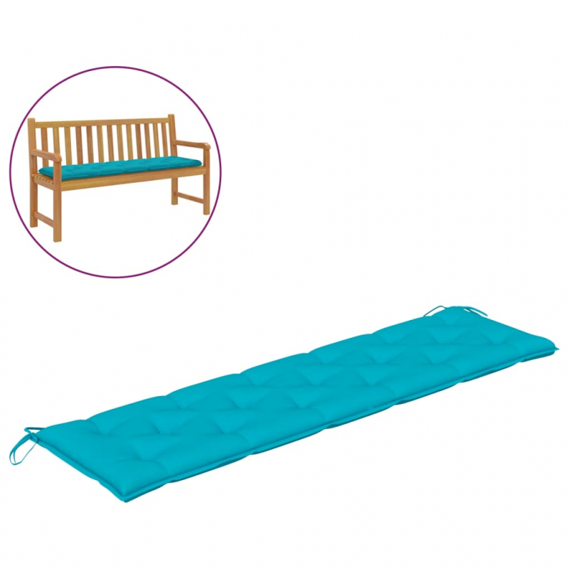 Gartenbank-Auflagen 2 Stk. Türkis Oxford-Gewebe