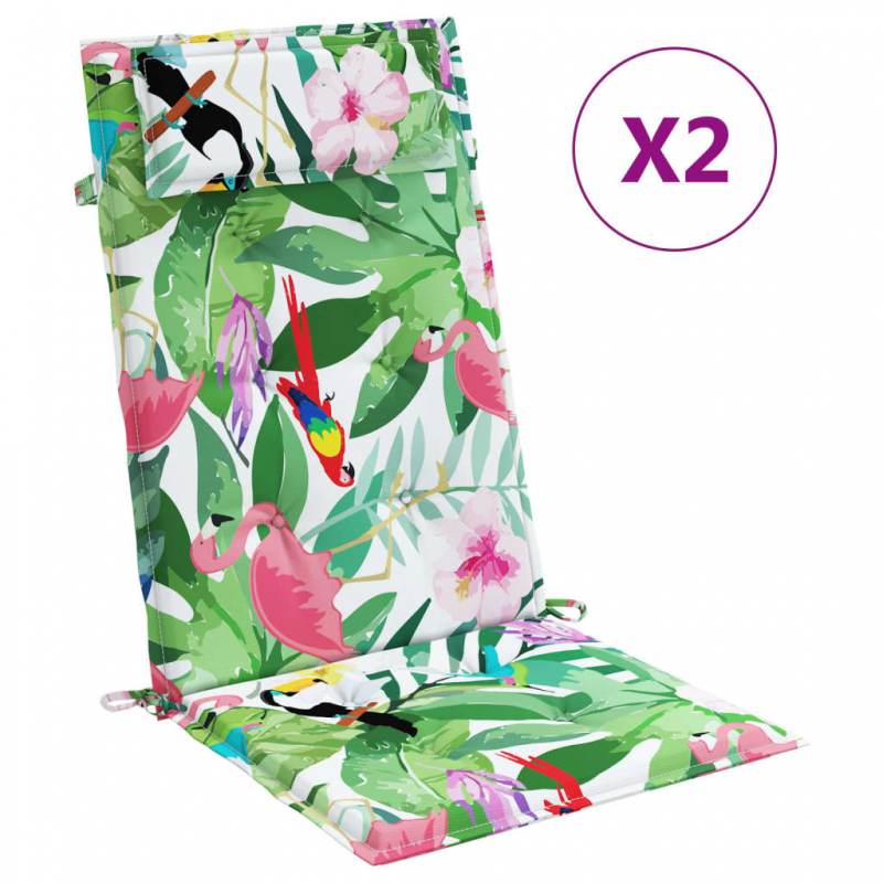 Hochlehner-Auflagen 2 Stk. Mehrfarbig Oxford-Gewebe