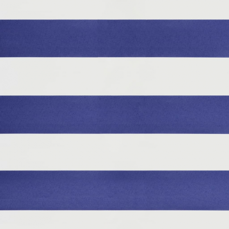 Markise Einziehbar Blau und Weiß 5x3 m Stoff und Aluminium