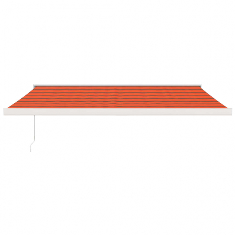 Markise Einziehbar Orange und Braun 4x3 m Stoff und Aluminium