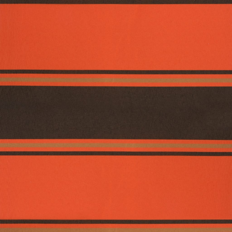 Markise Einziehbar Orange und Braun 3x2,5 m Stoff und Aluminium