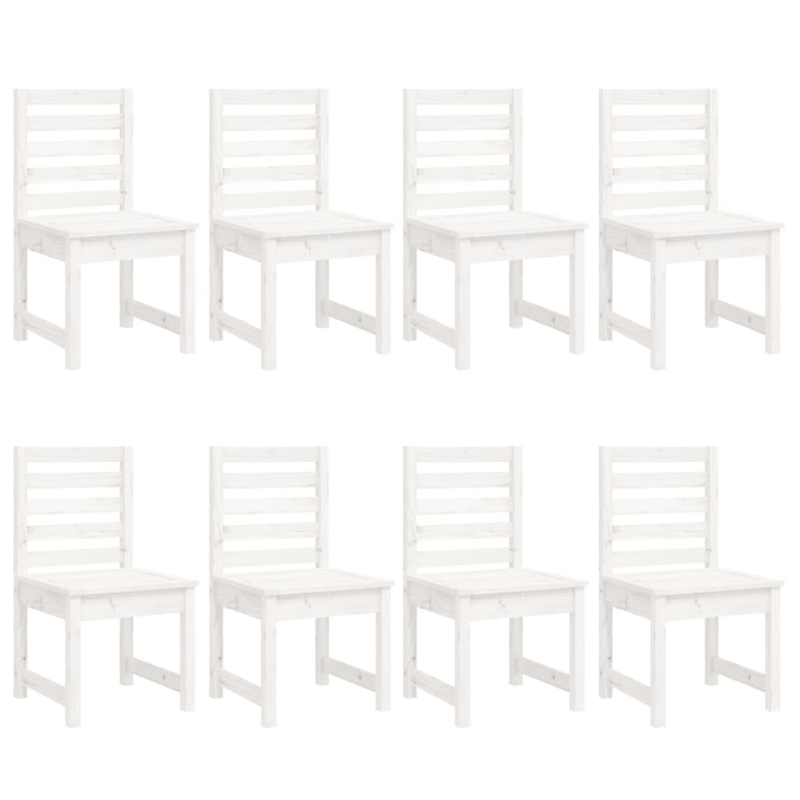 11-tlg. Garten-Essgruppe Weiß Massivholz Kiefer