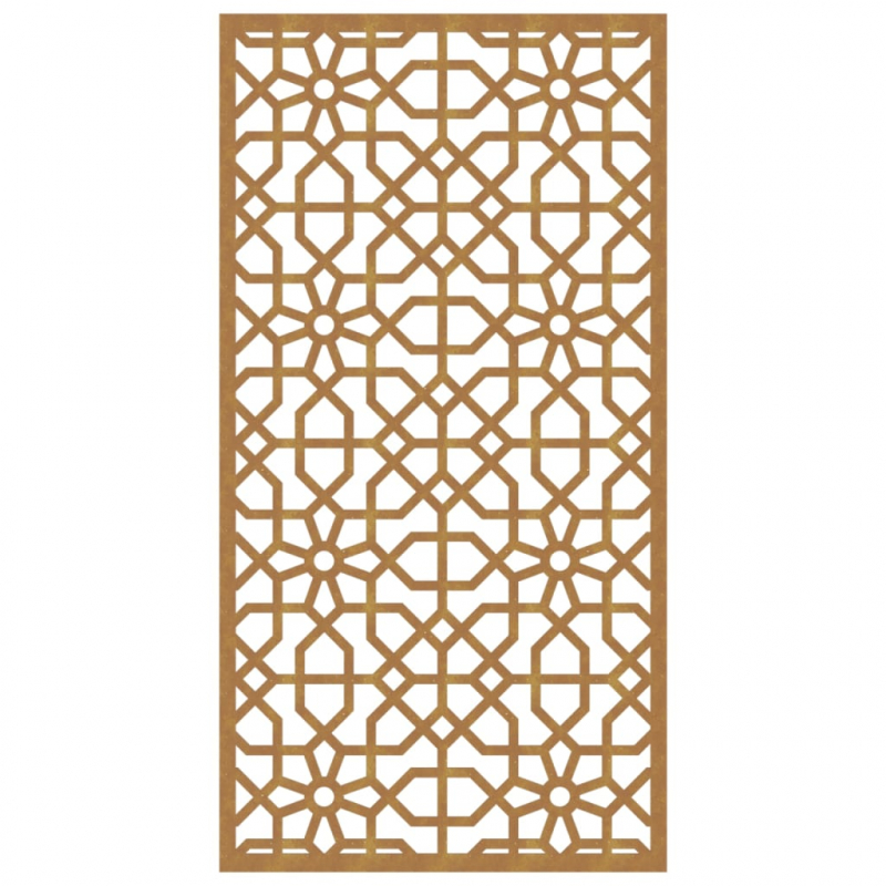 Garten-Wanddeko 105x55 cm Cortenstahl Maurisches Design