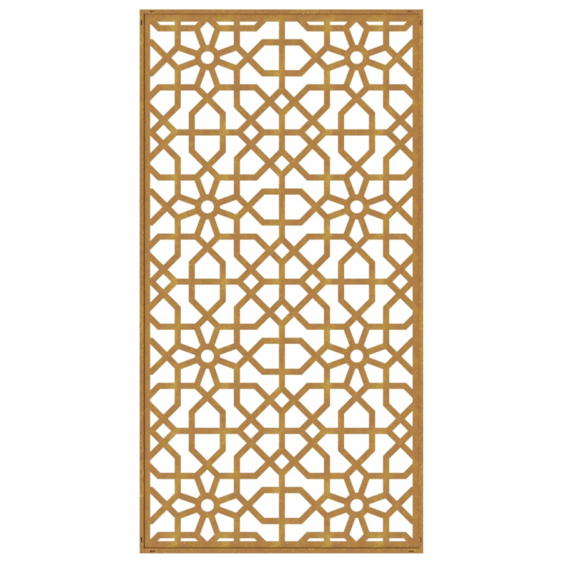 Garten-Wanddeko 105x55 cm Cortenstahl Maurisches Design