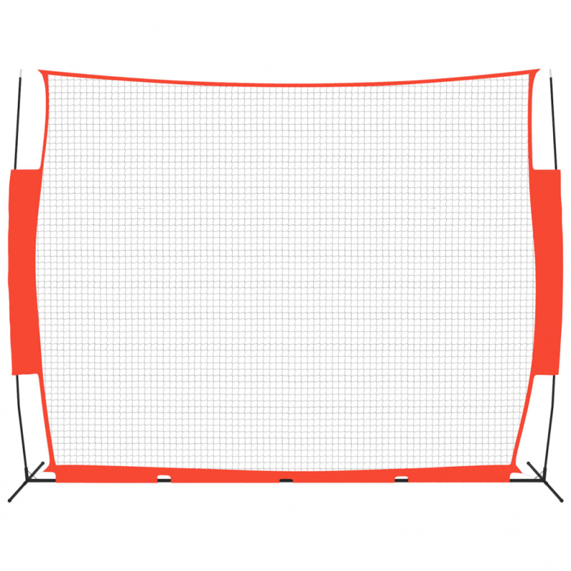 Baseball-Netz Tragbar Rot Schwarz 369x107x271cm Stahl Polyester