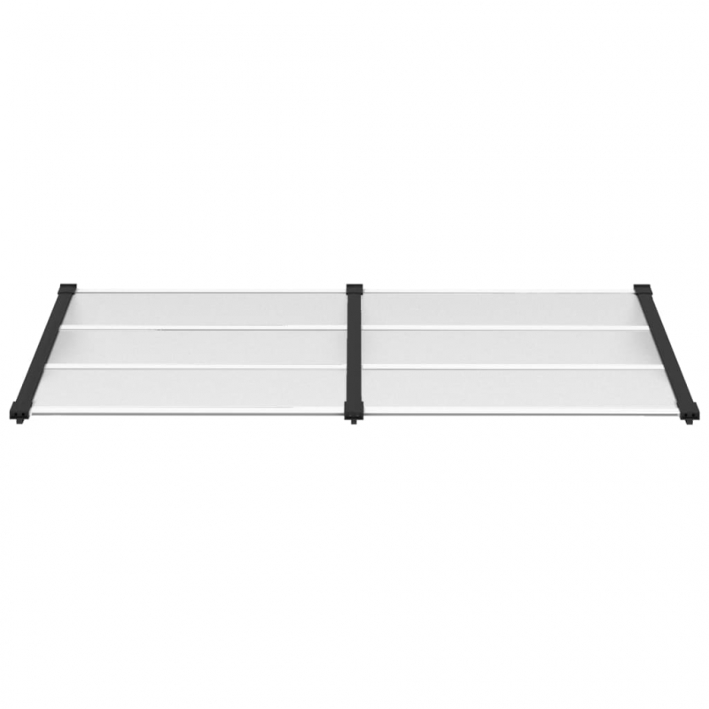 Türvordach Schwarz und Transparent 199x90 cm Polycarbonat