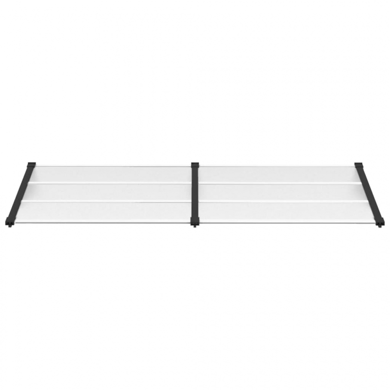 Türvordach Schwarz und Transparent 239x90 cm Polycarbonat