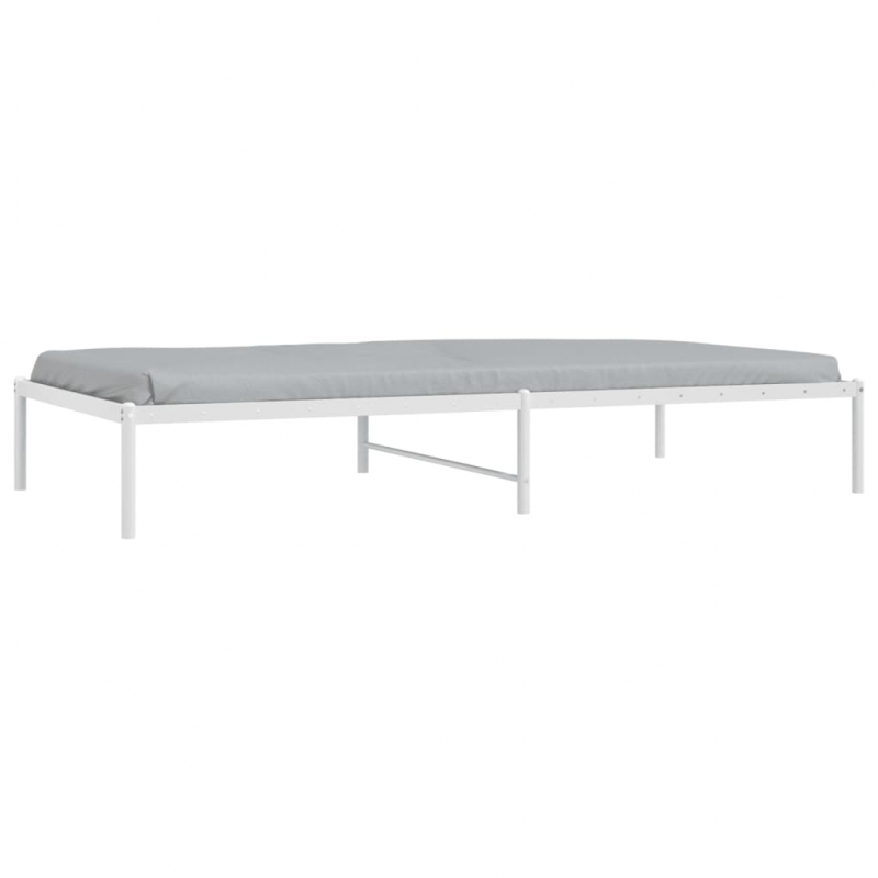 Bettgestell Metall Weiß 100x200 cm