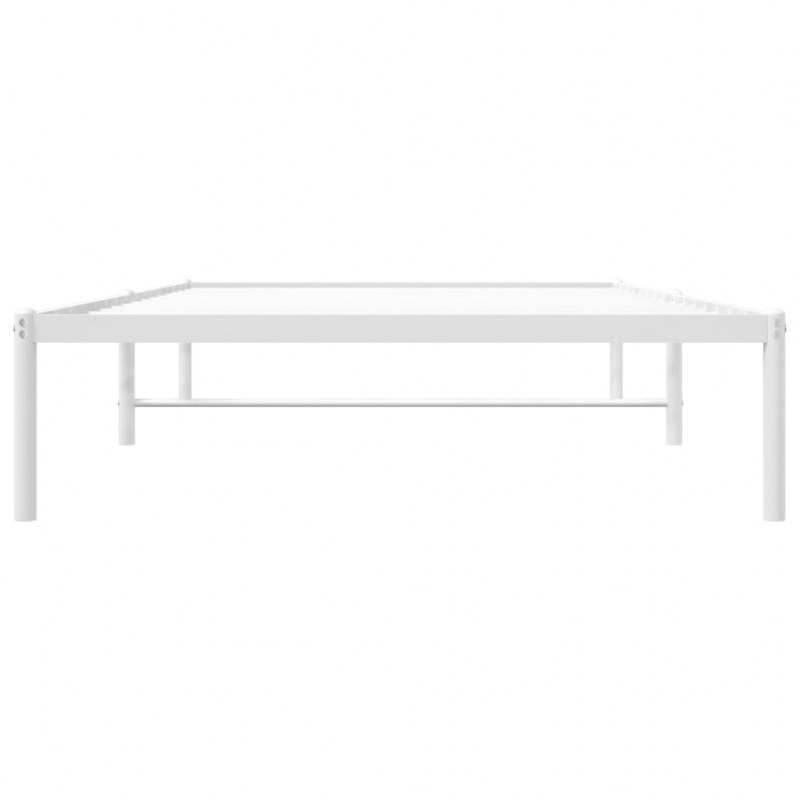 Bettgestell Metall Weiß 107x203 cm