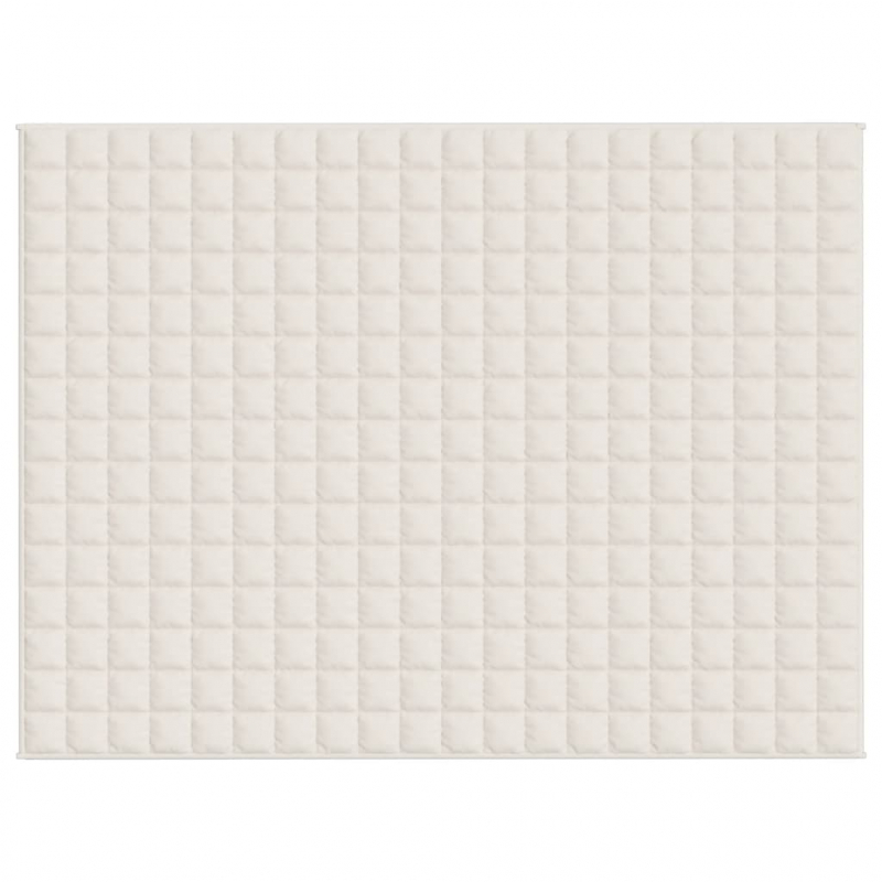 Gewichtsdecke Hellcreme 152x203 cm 11 kg Stoff