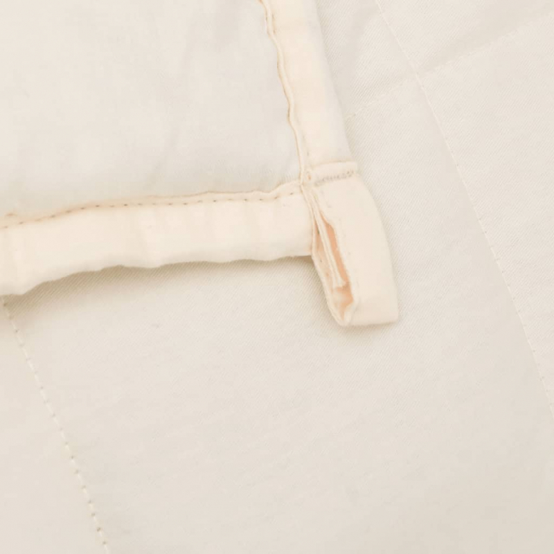 Gewichtsdecke Hellcreme 200x220 cm 9 kg Stoff