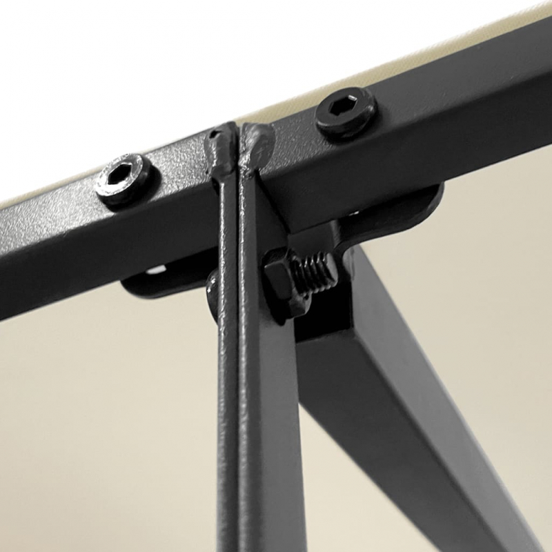 Markise Creme 4x3 m 180 g/m² Stoff und Stahl