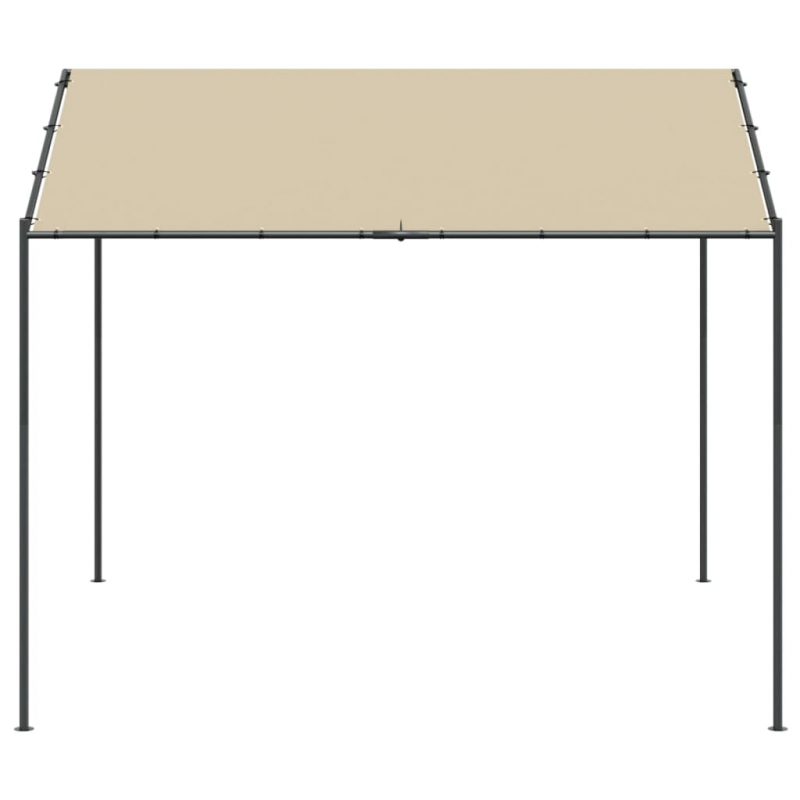 Gartenpavillon Beige 3x3 m Stahl und Stoff
