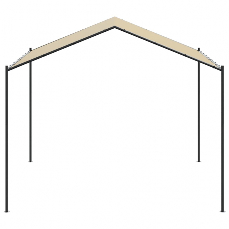 Gartenpavillon Beige 3x3 m Stahl und Stoff