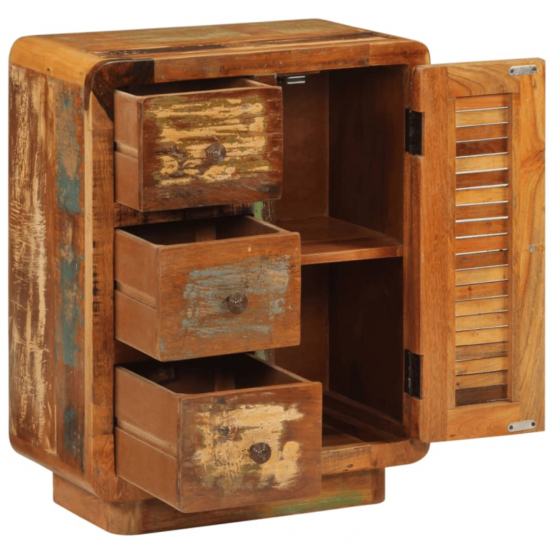 Sideboard mit 3 Schubladen 55x30x70 cm Altholz Massiv