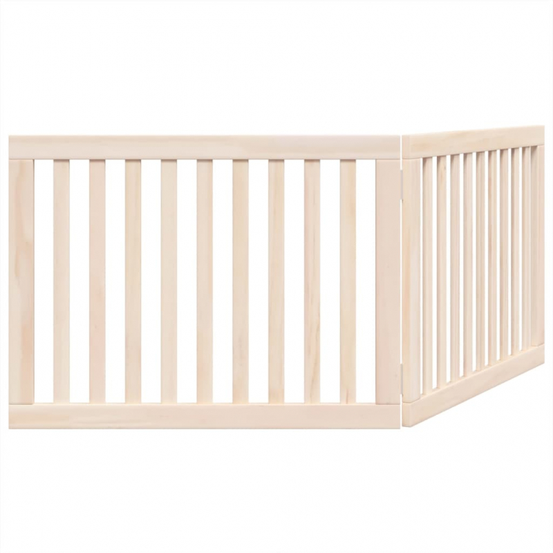 2-tlg. Hundetor Faltbar 160 cm Pappelholz