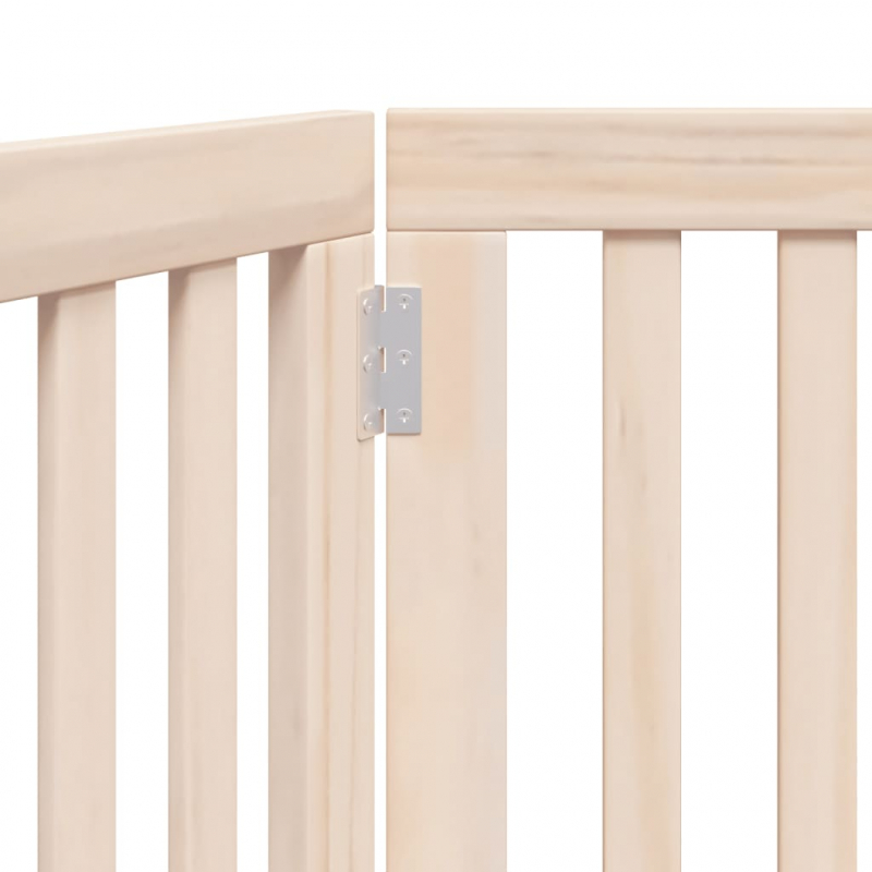 2-tlg. Hundetor Faltbar 160 cm Pappelholz