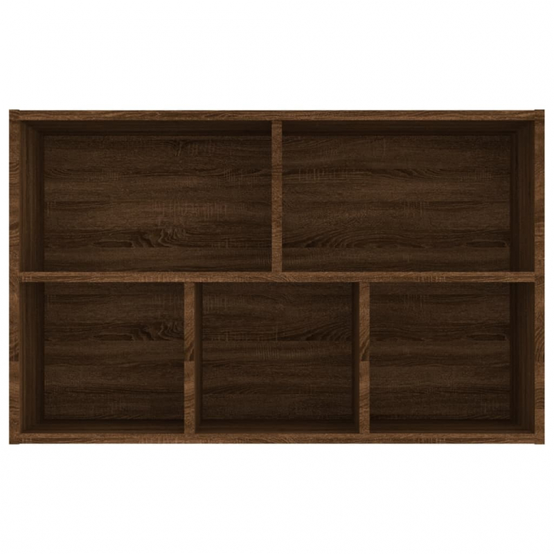 Bücherregal/Sideboard Braun Eiche 50x25x80 cm Holzwerkstoff