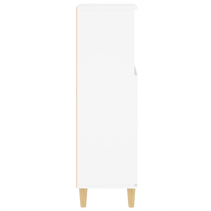Badschrank Weiß 30x30x100 cm Holzwerkstoff