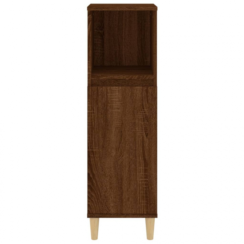 Badschrank Braun Eichen-Optik 30x30x100 cm Holzwerkstoff