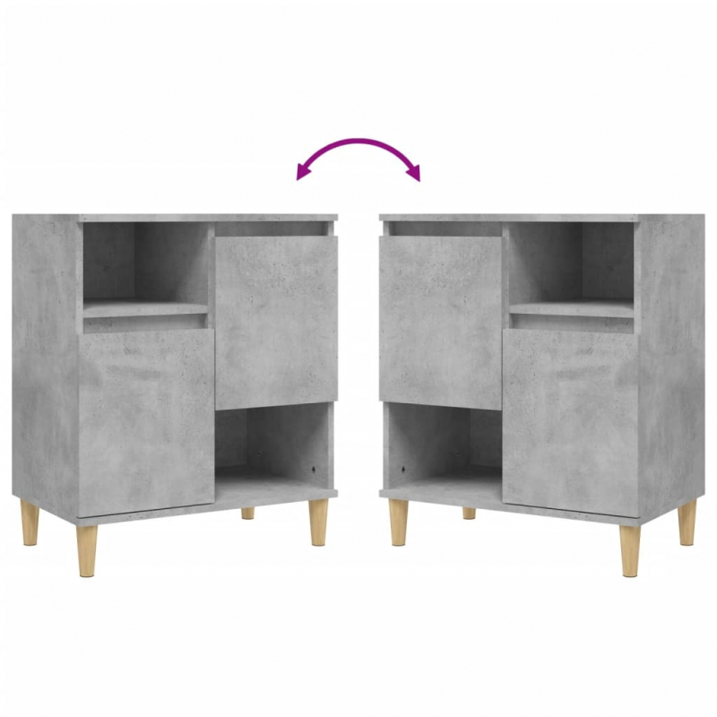 Sideboard Betongrau 60x35x70 cm Holzwerkstoff