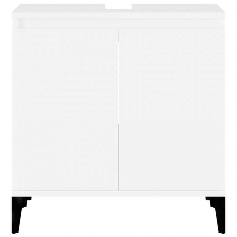 Waschbeckenunterschrank Weiß 58x33x60 cm Holzwerkstoff