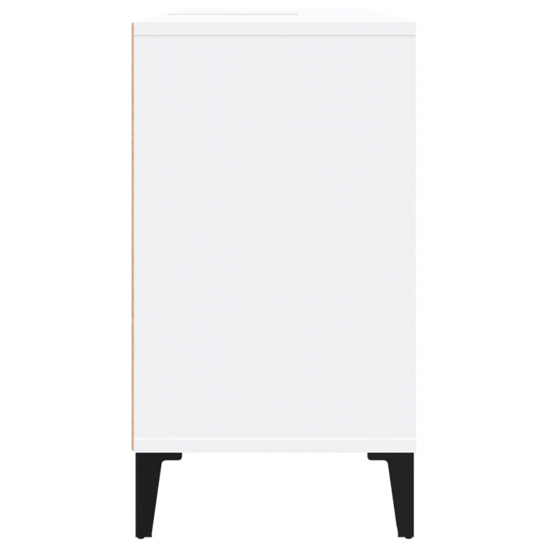 Waschbeckenunterschrank Weiß 80x33x60 cm Holzwerkstoff