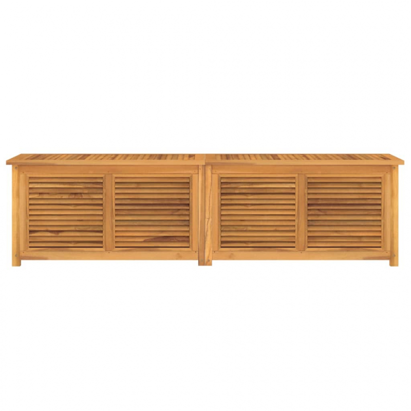 Gartenbox mit Beutel 200x50x55 cm Massivholz Teak