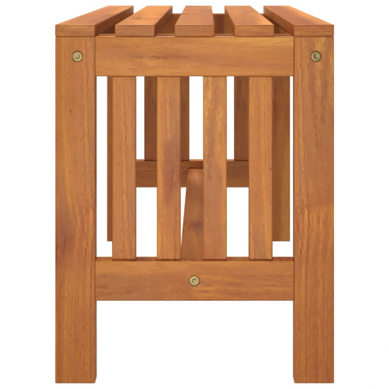 Gartenbank 80 cm Massivholz Eukalyptus