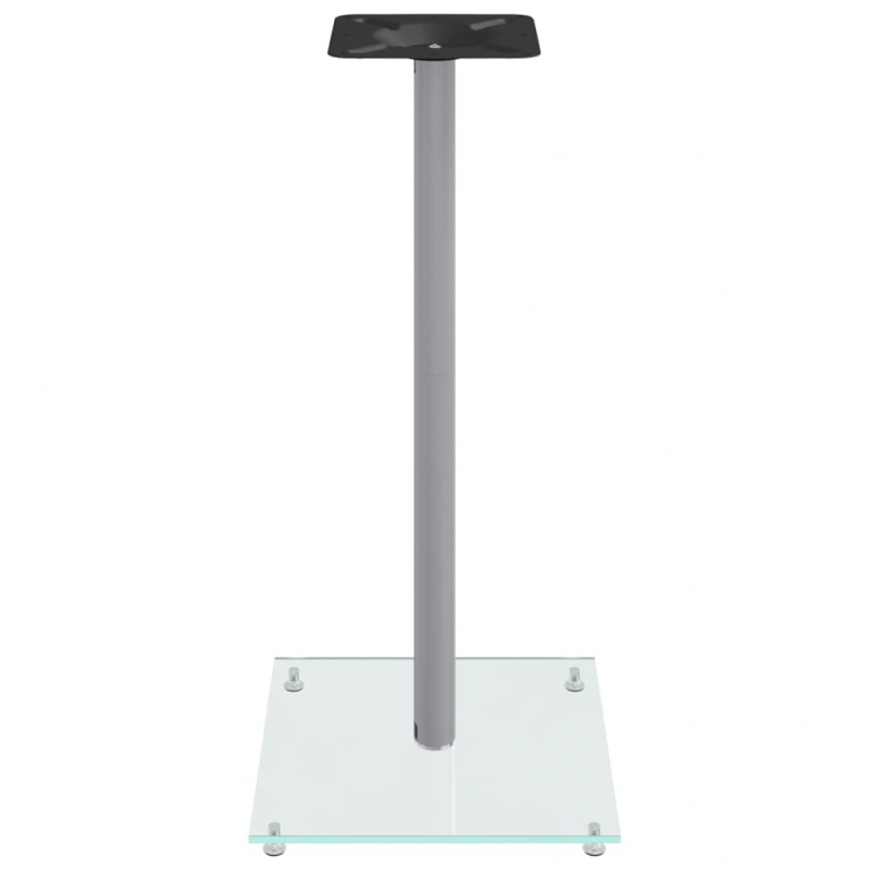 Lautsprecher-Ständer 2 Stk. Silbern Hartglas 1 Säule