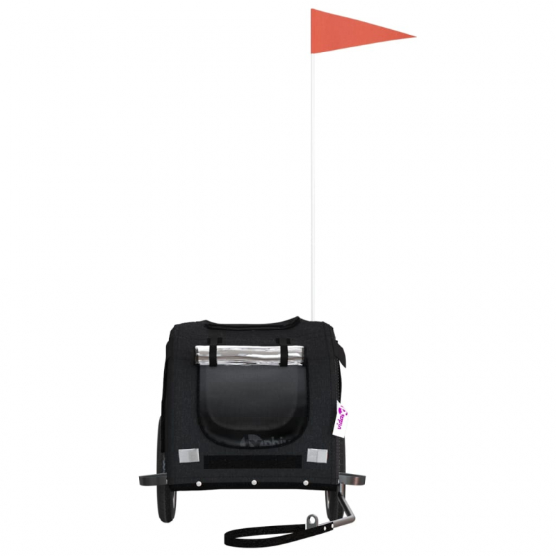 Fahrradanhänger Hunde Schwarz Oxford-Gewebe und Eisen