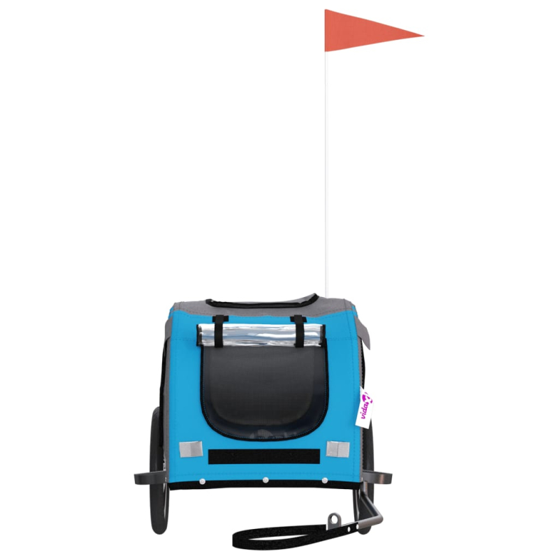 Fahrradanhänger Hunde Blau und Grau Oxford-Gewebe und Eisen