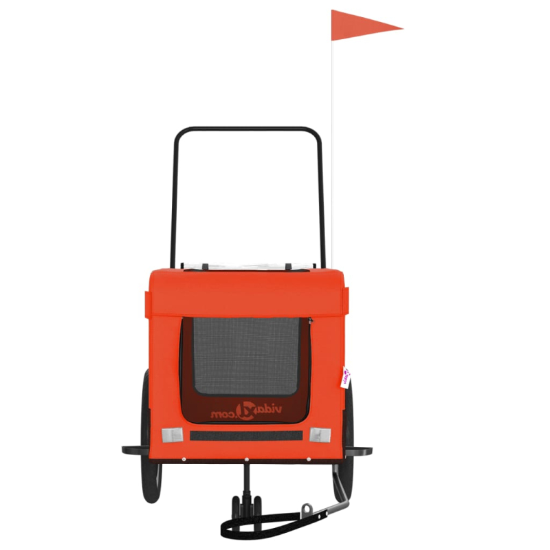 Fahrradanhänger Hunde Orange und Schwarz Oxford-Gewebe & Eisen