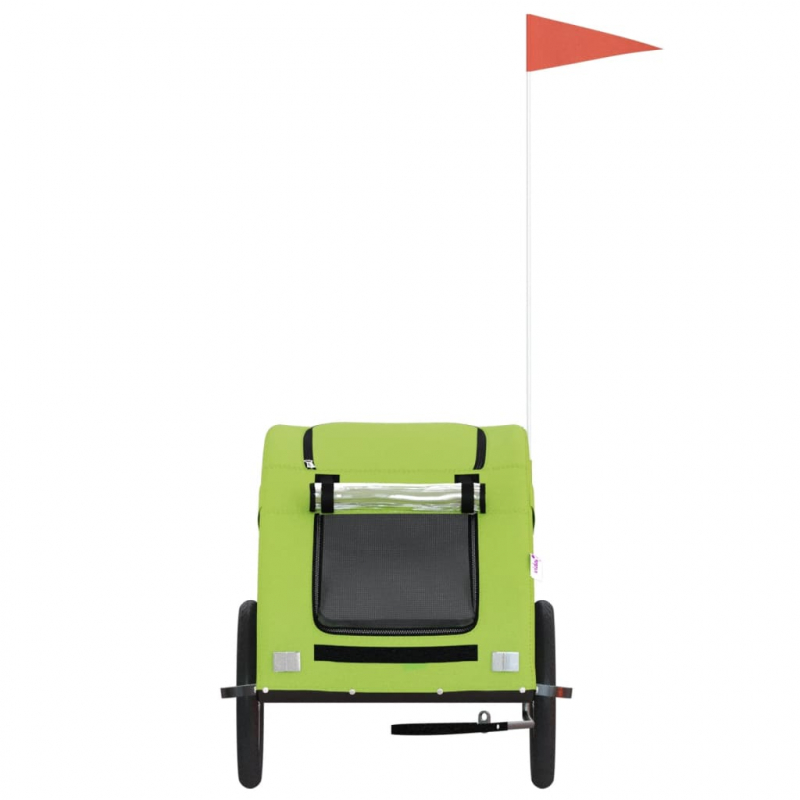 Fahrradanhänger Hunde Grün Oxford-Gewebe und Eisen