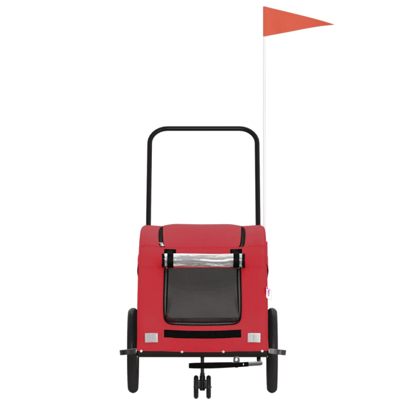 Fahrradanhänger Hunde Rot Oxford-Gewebe und Eisen