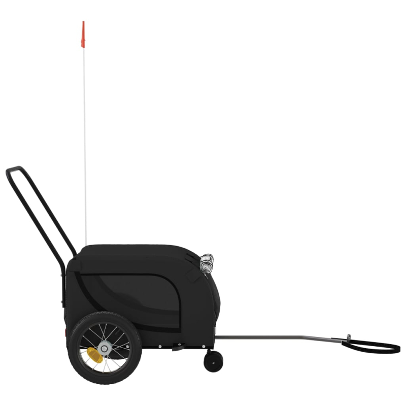 Fahrradanhänger Hunde Schwarz Oxford-Gewebe und Eisen