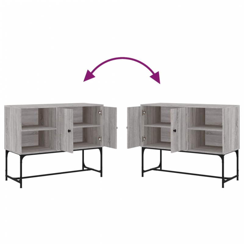 Sideboard Grau Sonoma 100x40x79,5 cm Holzwerkstoff