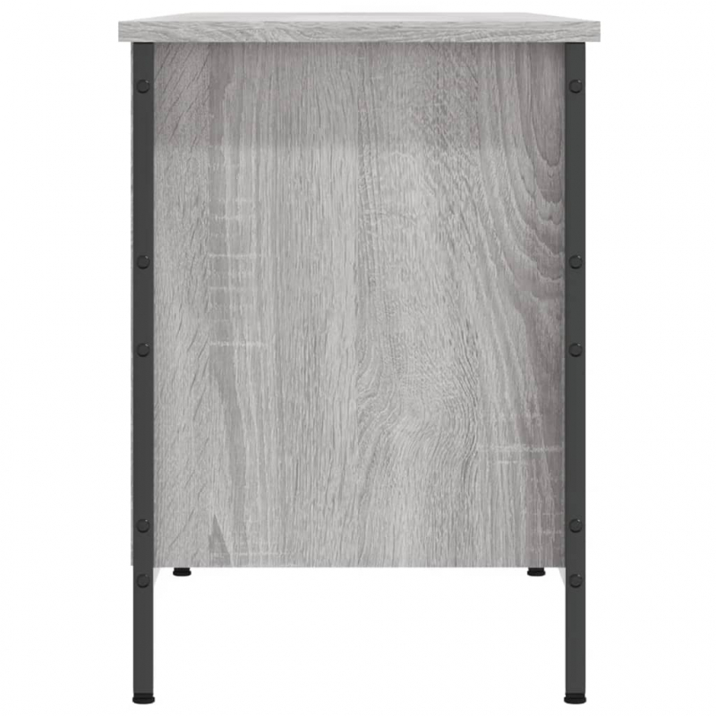 Schuhregal Grau Sonoma 131x35x50 cm Holzwerkstoff