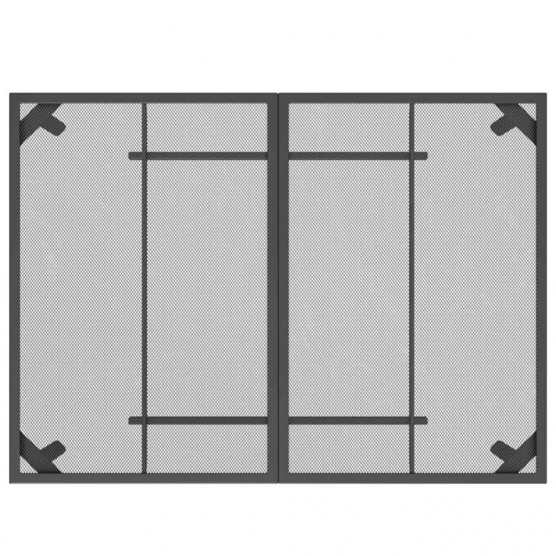Gartentisch Anthrazit 110x80x72 cm Stahlgitter