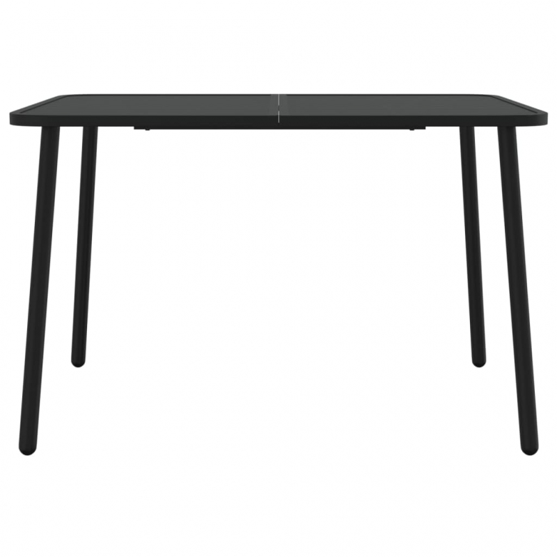 Gartentisch Anthrazit 110x80x71 cm Stahl