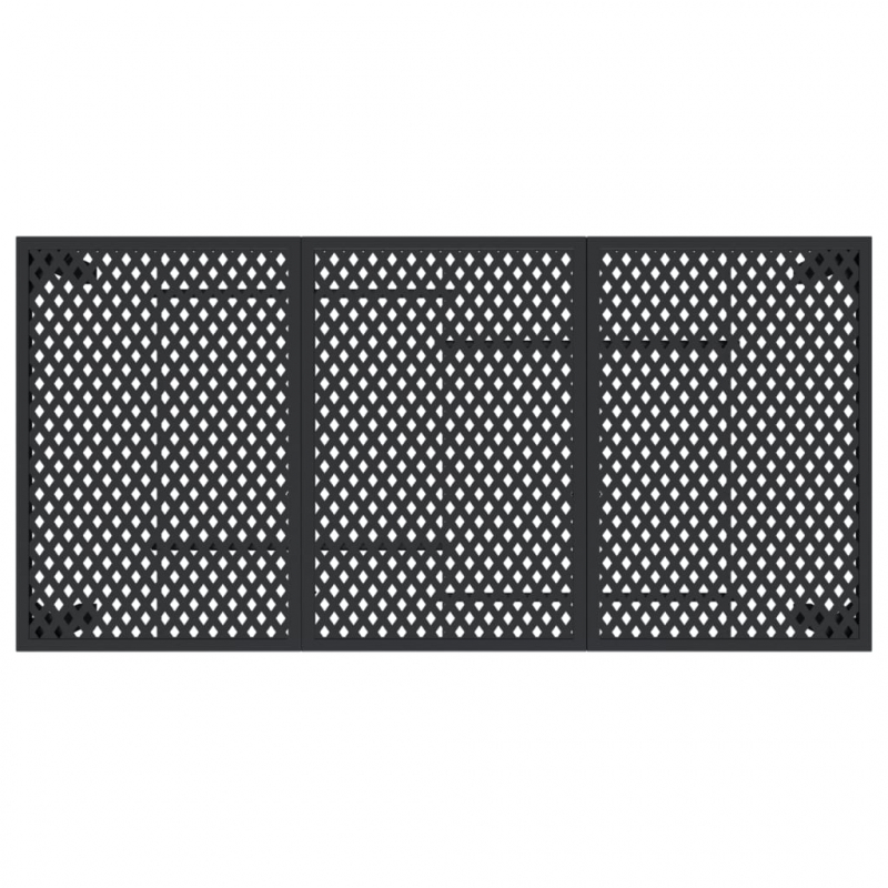 Gartentisch Anthrazit 165x80x72 cm Stahl