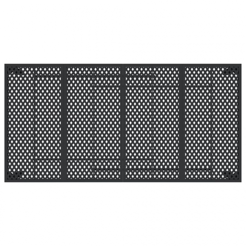 Gartentisch Anthrazit 200x100x72 cm Stahl