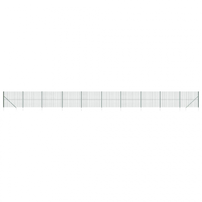 Maschendrahtzaun mit Bodenhülsen Grün 2,2x25 m
