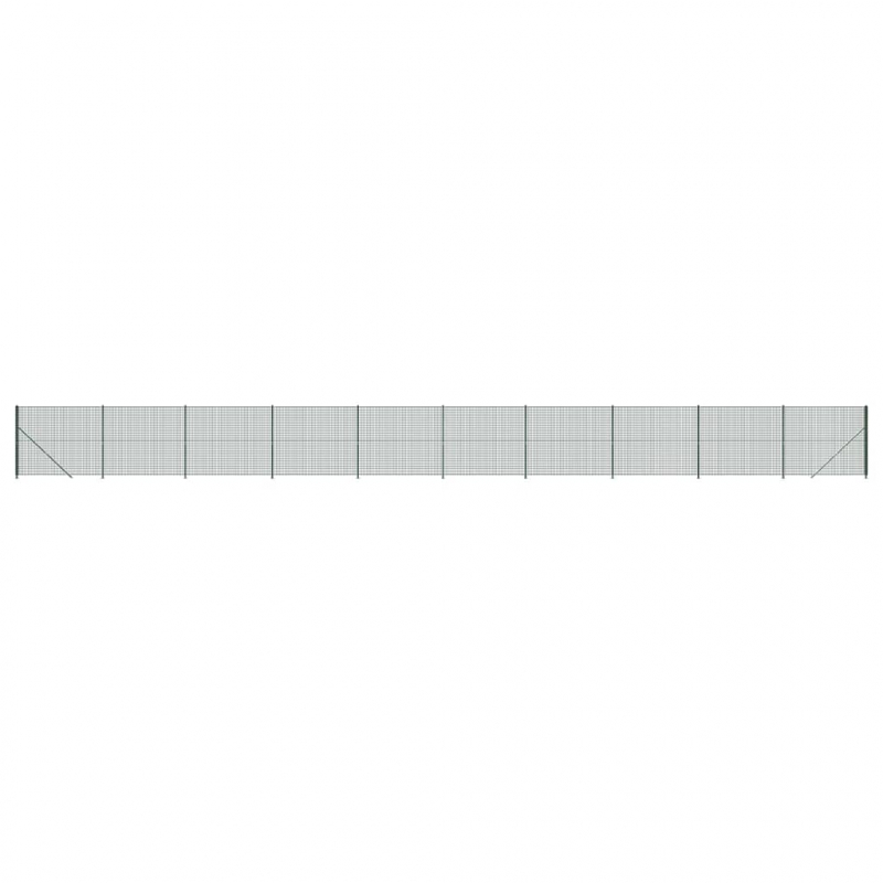 Maschendrahtzaun mit Bodenflansch Grün 2,2x25 m