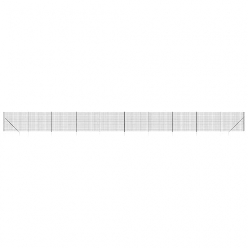 Maschendrahtzaun mit Bodenhülsen Anthrazit 2,2x25 m