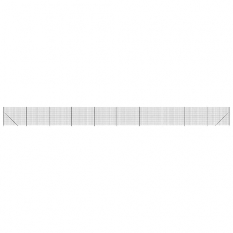 Maschendrahtzaun mit Bodenflansch Anthrazit 1,4x25 m
