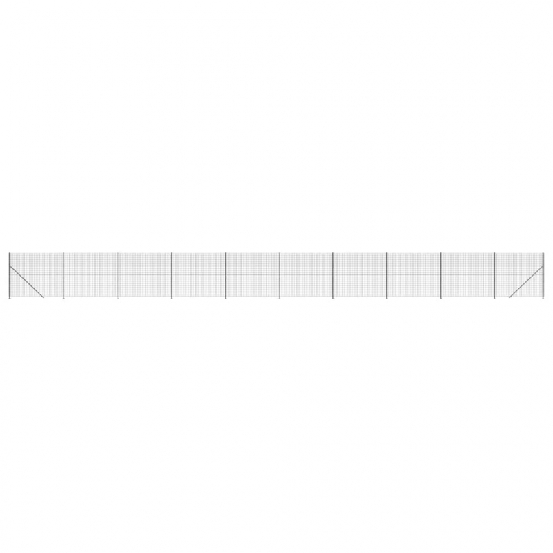 Maschendrahtzaun mit Bodenflansch Anthrazit 1,6x25 m